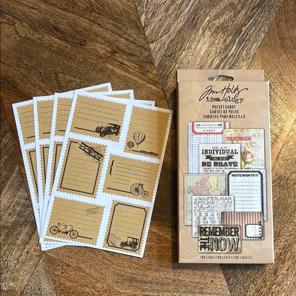 Jim Holtz Idea-ology Scrapbook/journal Pocket Cards and scrapbooking stickers